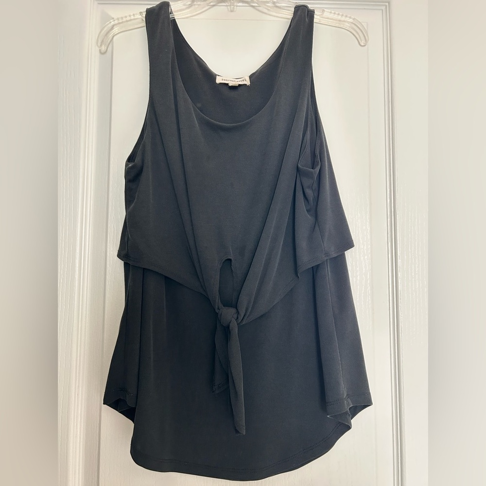 Dance & Marvel Ribbed Charcoal Tank Top Women’s Cozy Modal Fabric Size L